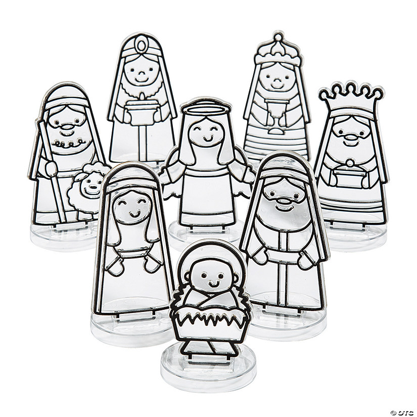 Nativity Suncatcher Set with Stands - 8 Pc. Image