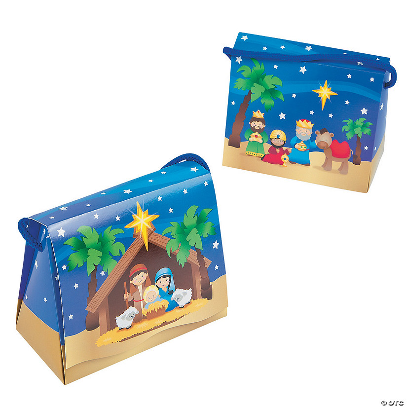 Nativity Tent Favor Boxes with Handles Image
