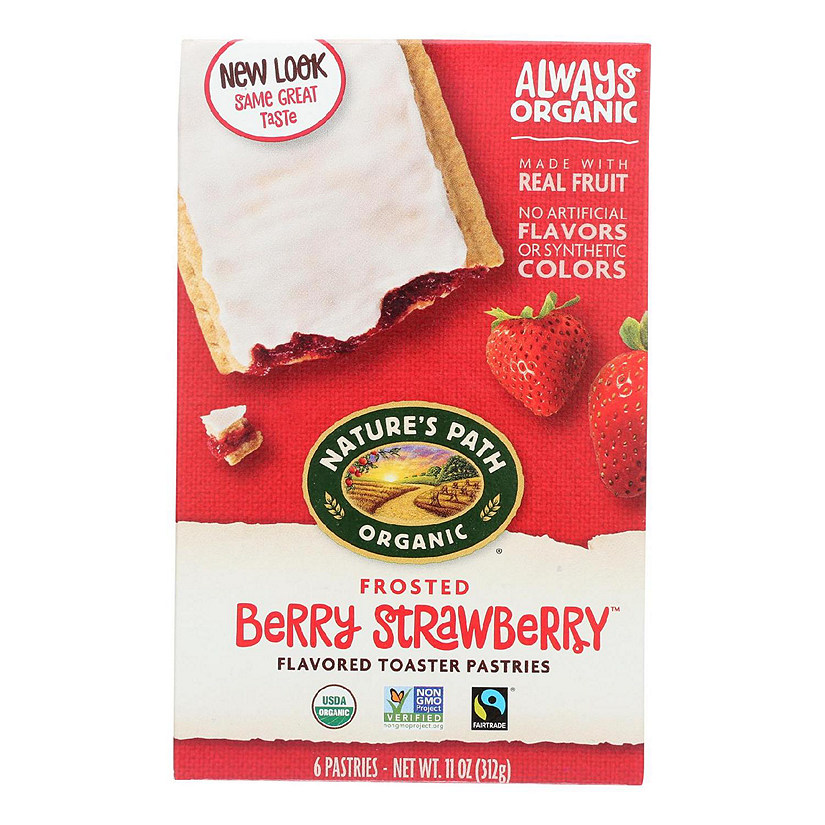 Nature's Path Organic Frosted Toaster Pastries - Berry Strawberry - Case of 12 - 11 oz. Image