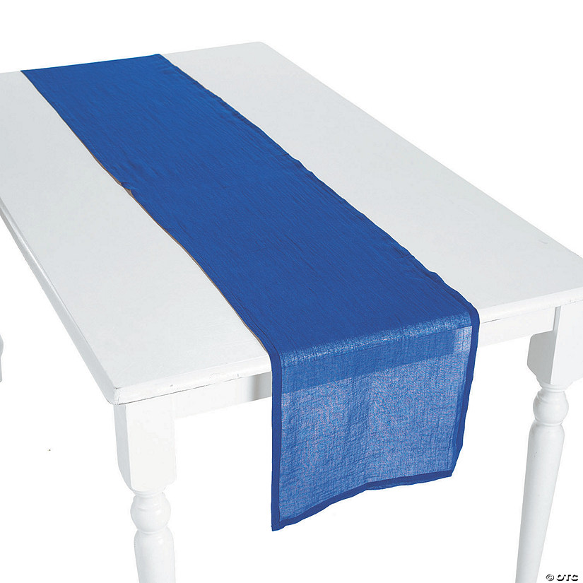 Navy Blue Gauze Table Runners - 3 Pc. Image
