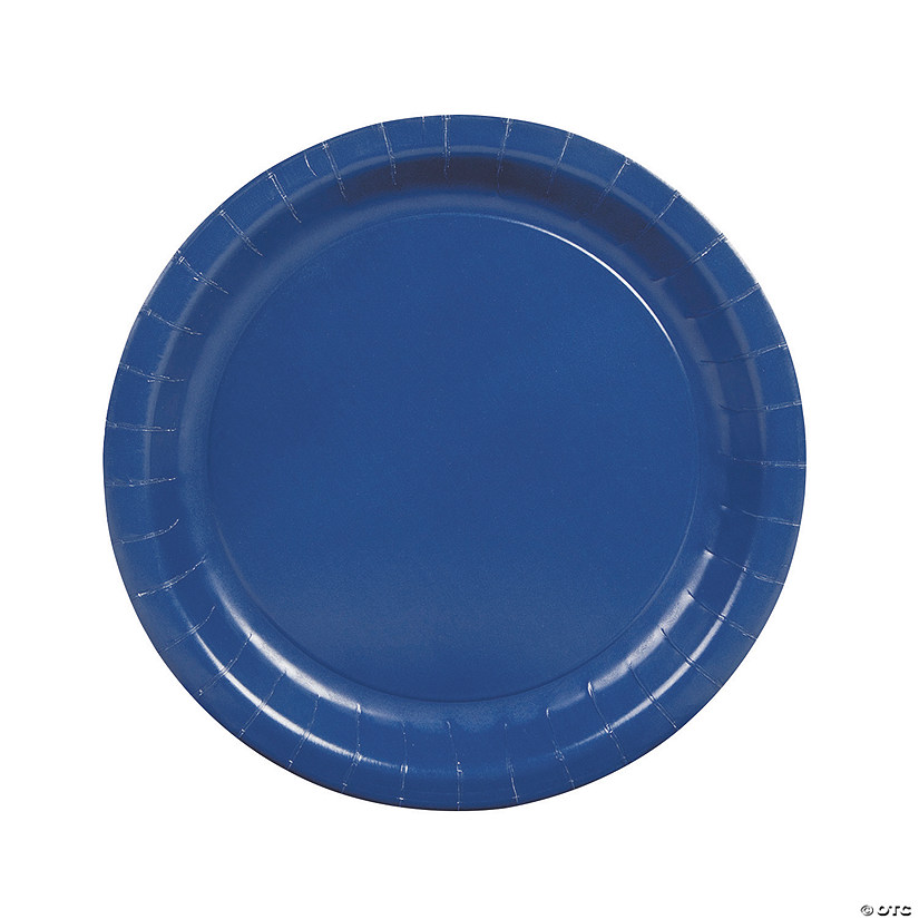 Navy Blue Paper Dinner Plates - 24 Ct. Image