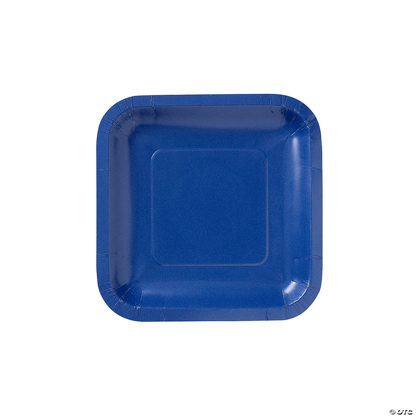 Navy Blue Square Paper Dessert Plates - 24 Ct. Image