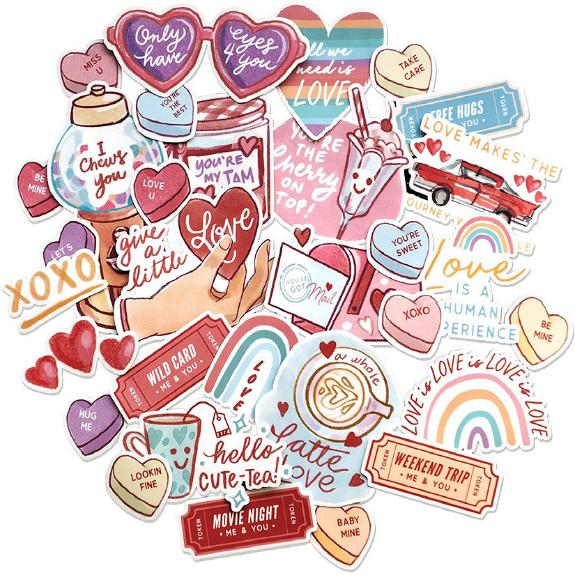 Navy Peony Sweet Love Scrapbooking Stickers Image