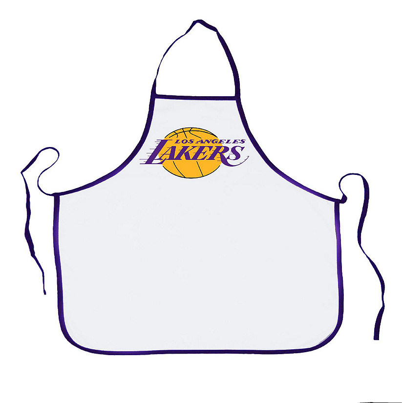 NBA Basketball Los Angeles Lakers Sports Fan BBQ Grilling Apron Purple Trim Image