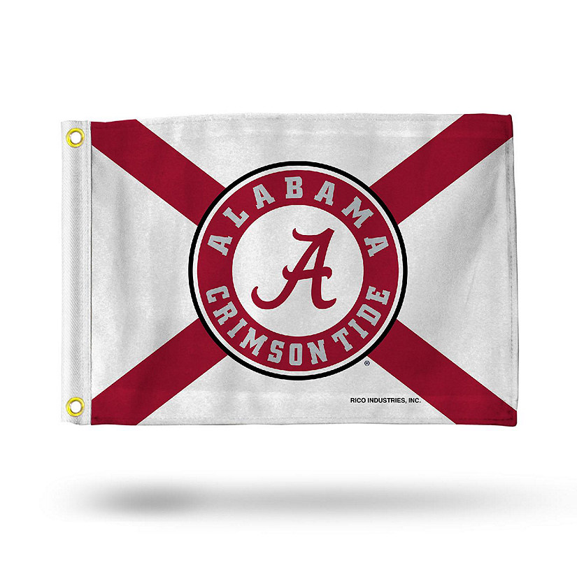 NCAA Rico Industries Alabama Crimson Tide 12" x 18" Flag - Double Sided - Great for Boat/Golf Cart/Home Image