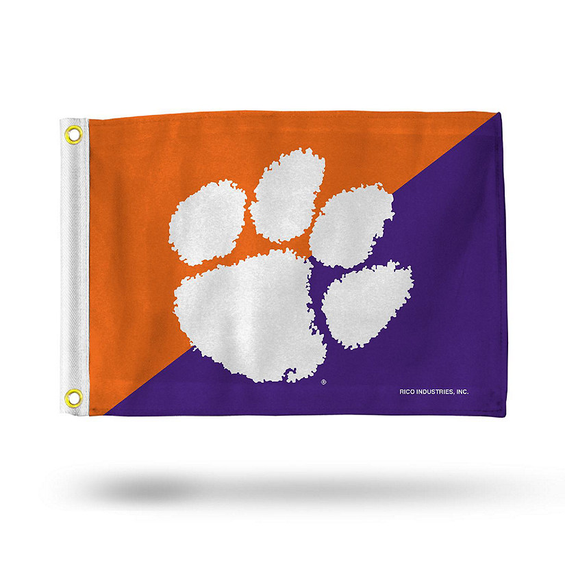 NCAA Rico Industries Clemson Tigers 12" x 18" Flag - Double Sided - Great for Boat/Golf Cart/Home Image