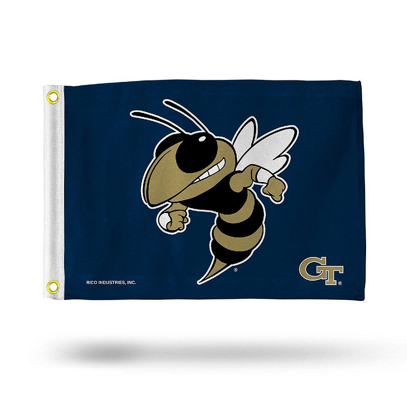 NCAA Rico Industries Georgia Tech Yellow Jackets 12" x 18" Flag - Double Sided - Great for Boat/Golf Cart/Home Image