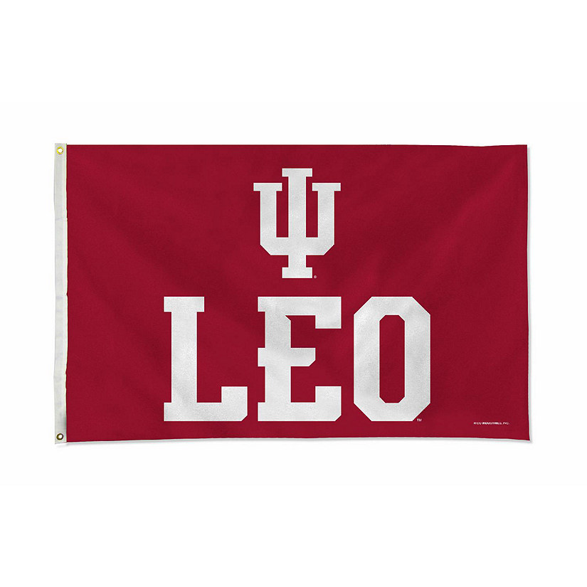 NCAA Rico Industries Indiana Hoosiers LEO 3' x 5' Banner Flag Single Sided Image