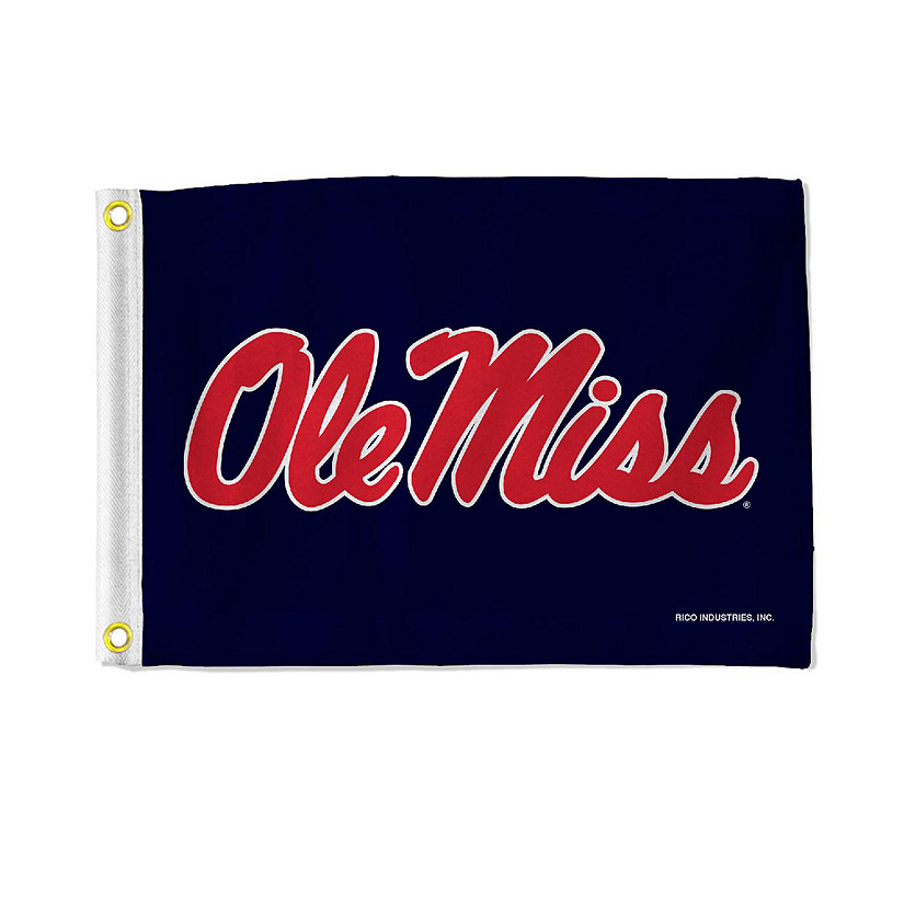 NCAA Rico Industries Mississippi Rebels 12" x 18" Flag - Double Sided - Great for Boat/Golf Cart/Home Image
