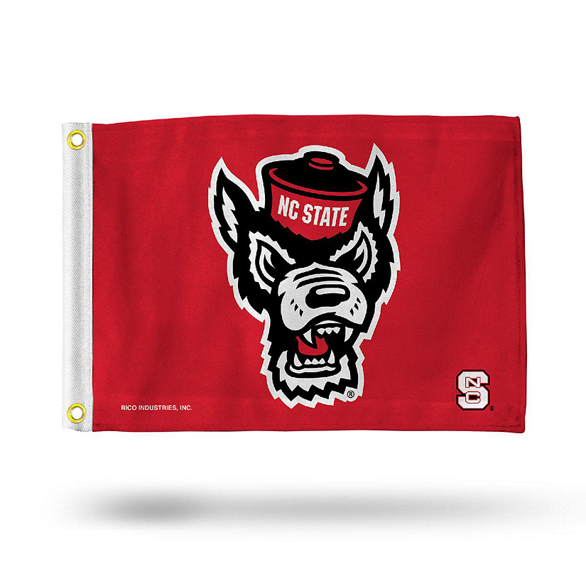 NCAA Rico Industries North Carolina State Wolfpack 12" x 18" Flag - Double Sided - Great for Boat/Golf Cart/Home Image