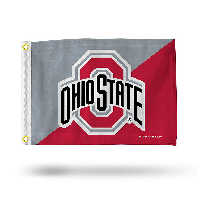 NCAA Rico Industries Ohio State Buckeyes 12" x 18" Flag - Double Sided - Great for Boat/Golf Cart/Home Image