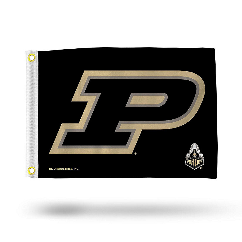 NCAA Rico Industries Purdue Boilermakers 12" x 18" Flag - Double Sided - Great for Boat/Golf Cart/Home Image