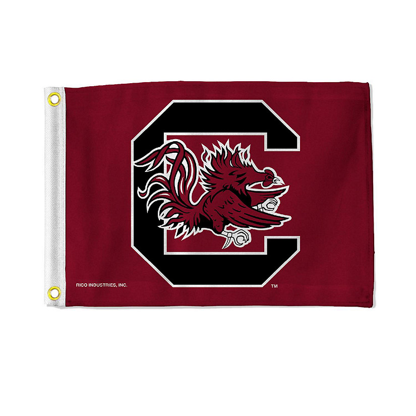 NCAA Rico Industries South Carolina Gamecocks  12" x 18" Flag - Double Sided - Great for Boat/Golf Cart/Home Image