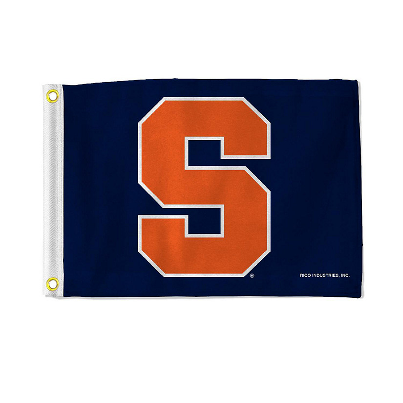 NCAA Rico Industries Syracuse Orange 12" x 18" Flag - Double Sided - Great for Boat/Golf Cart/Home Image