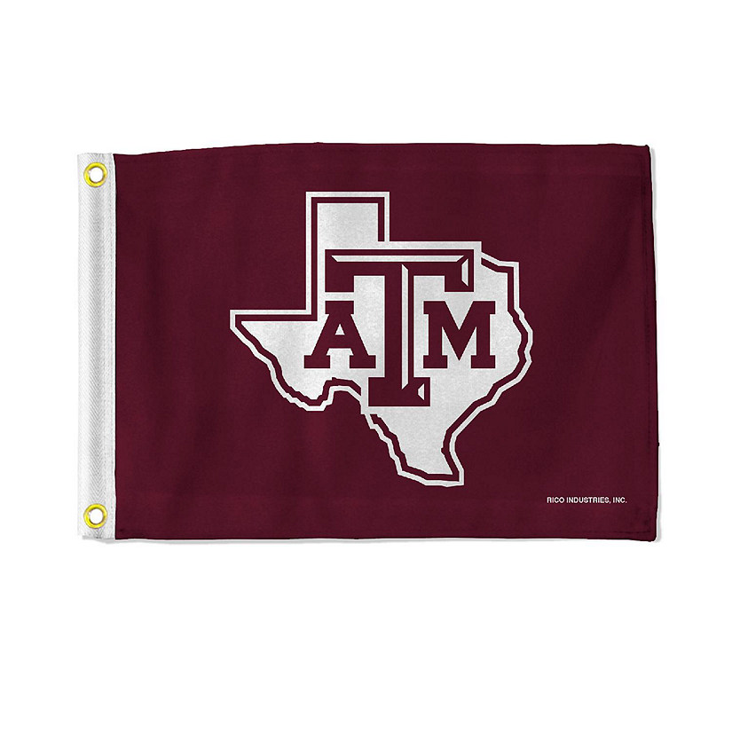NCAA Rico Industries Texas A&M Aggies 12" x 18" Flag - Double Sided - Great for Boat/Golf Cart/Home Image