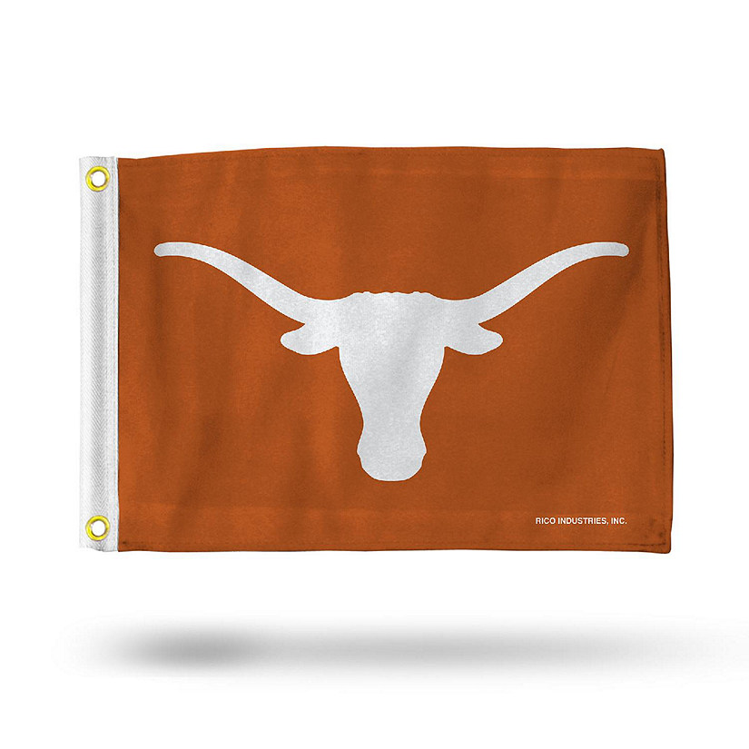 NCAA Rico Industries Texas Longhorns 12" x 18" Flag - Double Sided - Great for Boat/Golf Cart/Home Image