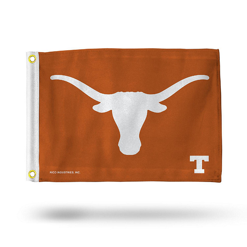 NCAA Rico Industries Texas Longhorns 12" x 18" Flag - Double Sided - Great for Boat/Golf Cart/Home Image