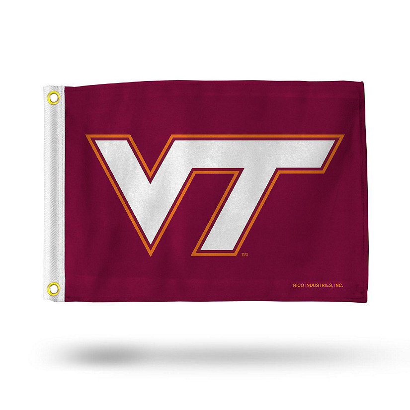 NCAA Rico Industries Virginia Tech Hokies 12" x 18" Flag - Double Sided - Great for Boat/Golf Cart/Home Image