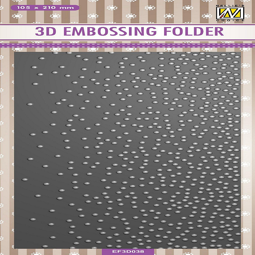 Nellie's Choice 3D Embossing Folder Slimline Size  Snow Image