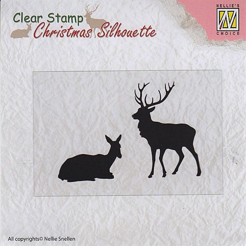 Nellie's Choice Christmas Silhouette Clear Stamps Reindeer Image