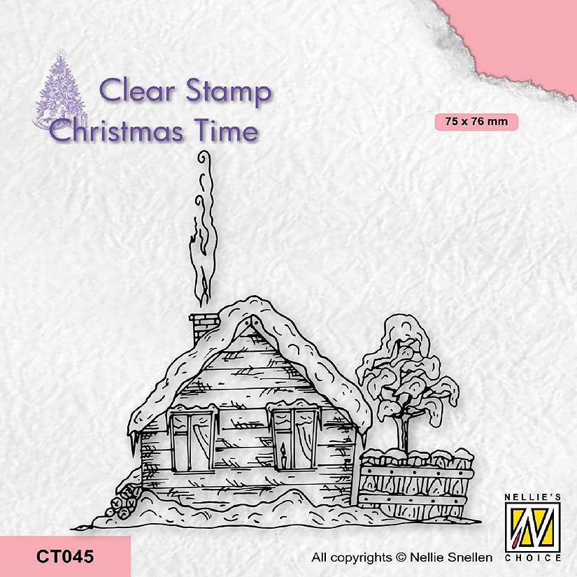 Nellie's Choice Clear Stamp Christmas Time  Snowy Cottage2 Image