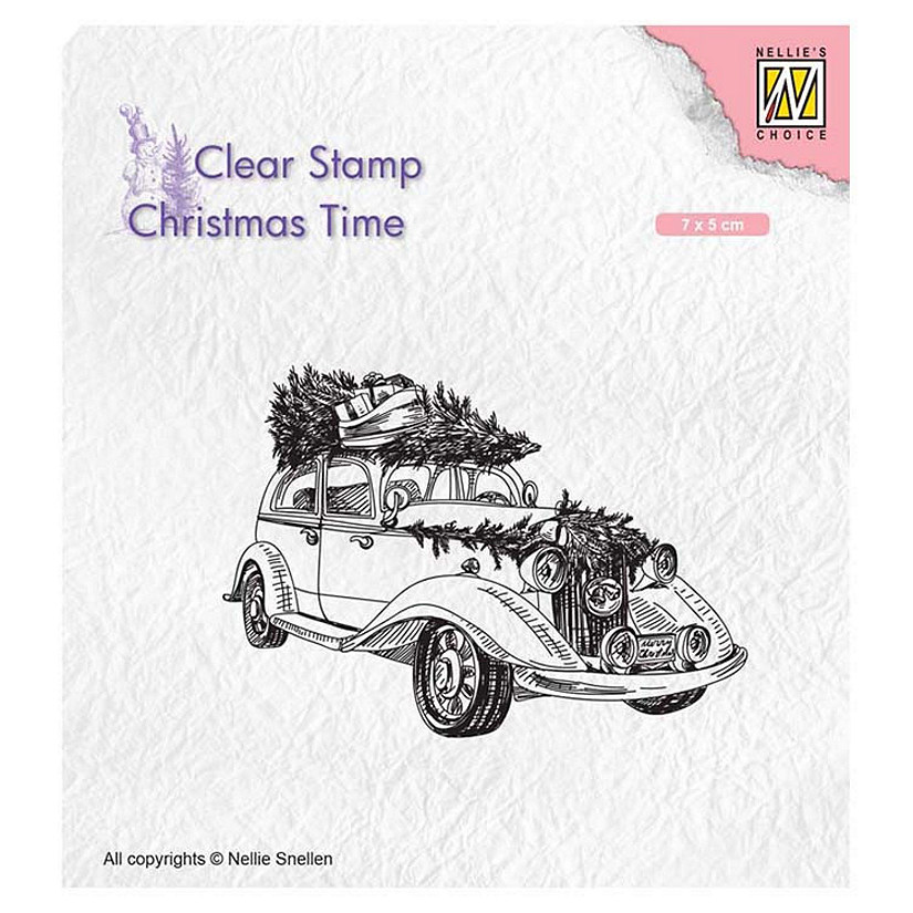 Nellie's Choice Clear Stamp Christmas Tree Transport Image