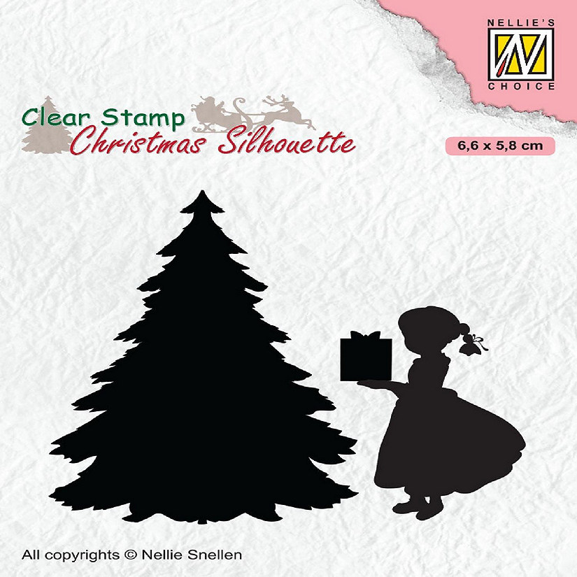 Nellie's Choice Clear Stamp Silhouette Thank You Santa Image