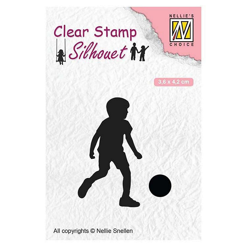 Nellie's Choice Clear Stamps Silhouette Football Player Image