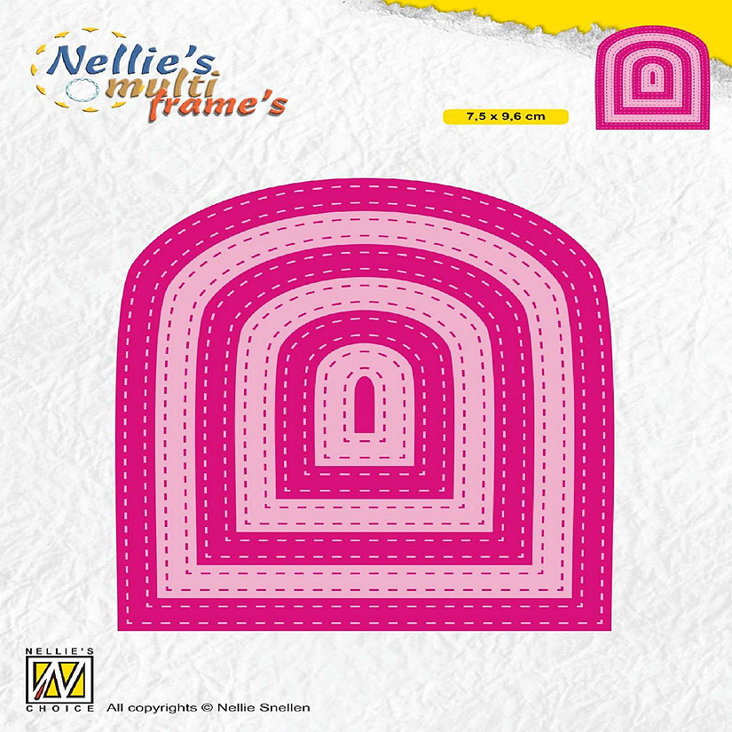 Nellie's Choice Multiframe Die Block Die Stitched Bows Image