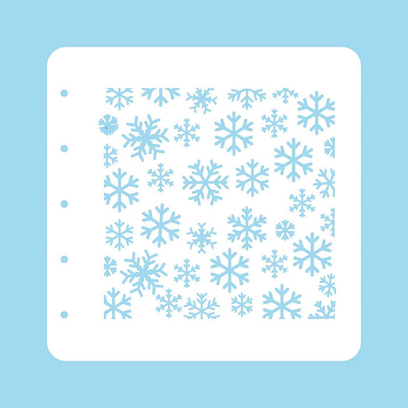 Nellie's Choice Stencil A6 For Magnetic Colour Set Christmas Time Snowflakes Image
