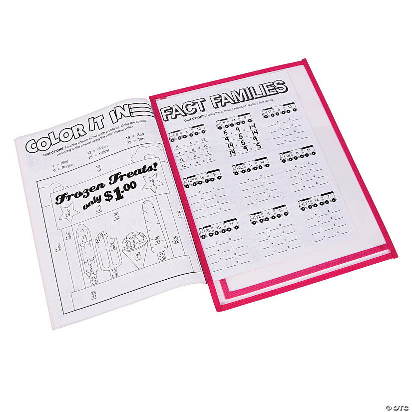 Neon SideLoading Dry Erase Sleeves