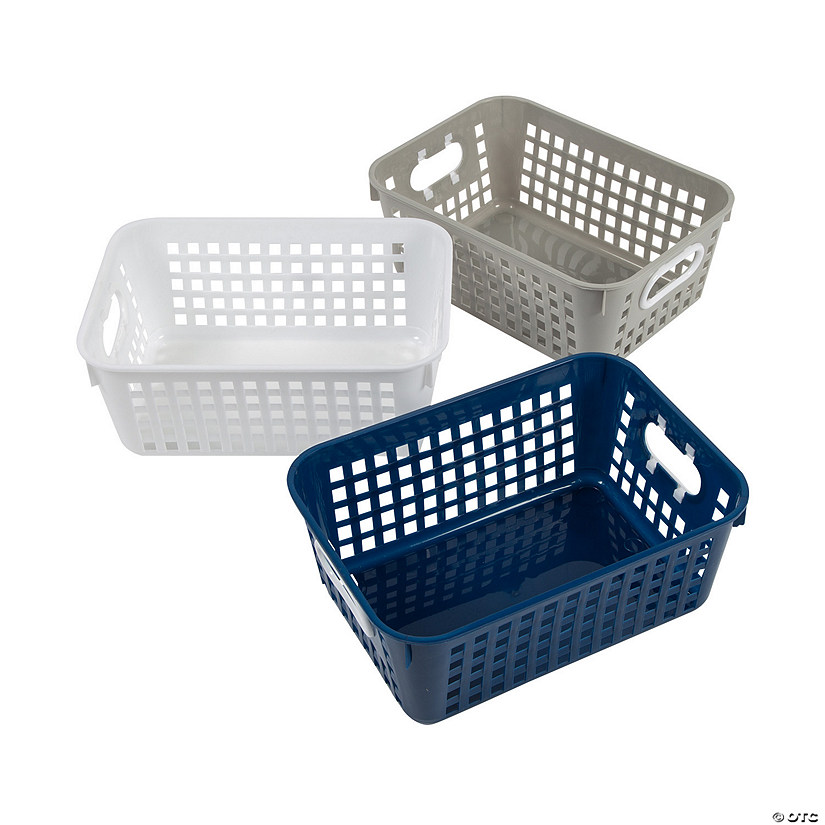 Neutral Classroom Storage Tall Baskets - 6 Pc. Image