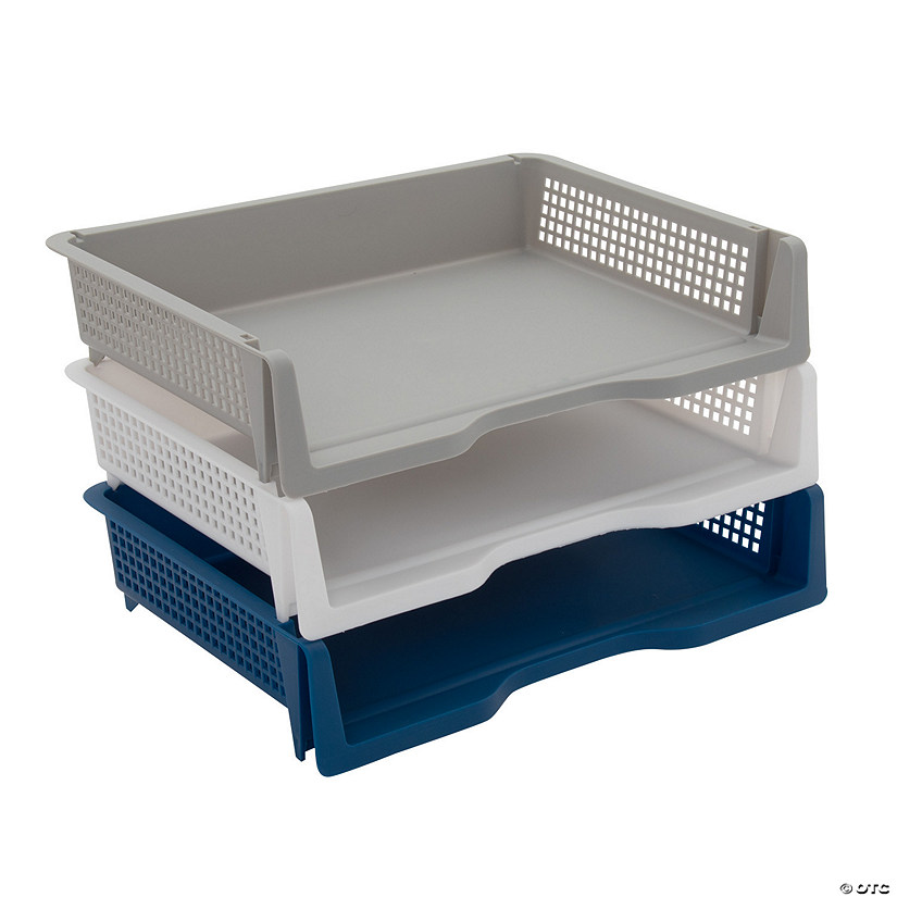 Neutral-Colored Stackable Bins - 6 Pc. Image