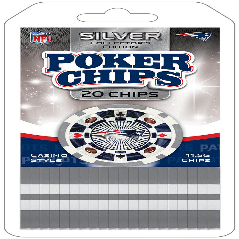New England Patriots 20 Piece Poker Chips Image