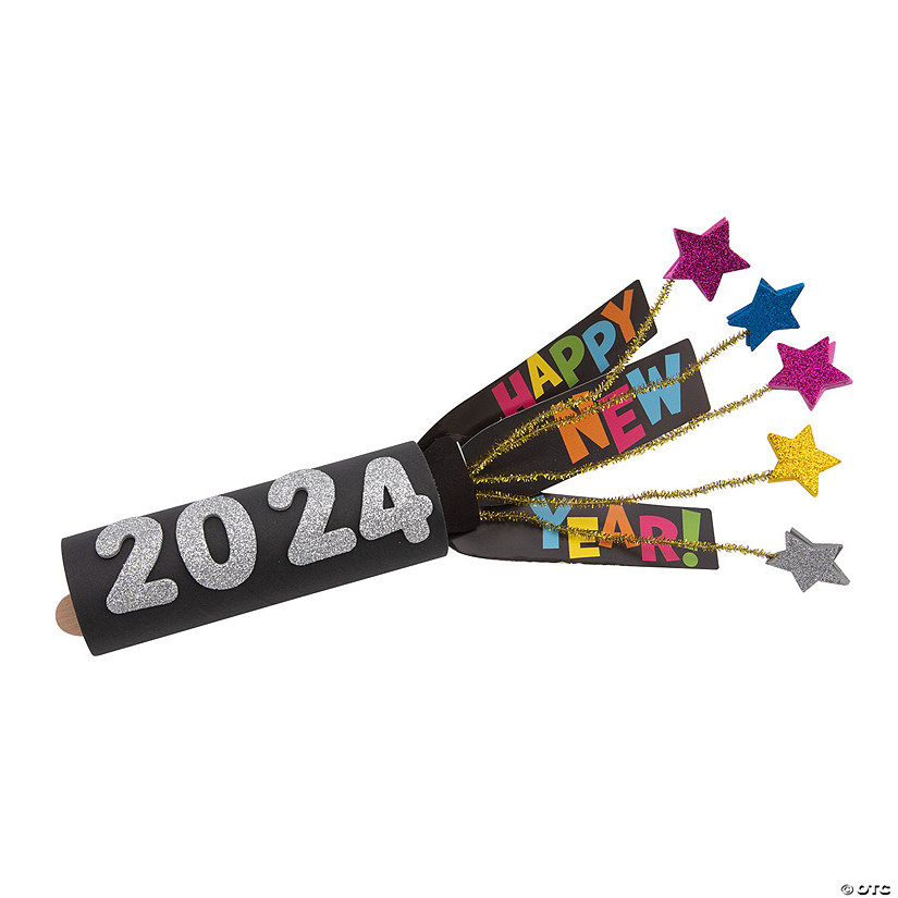 New Year&#8217;s Eve Craft Tube Party Popper Craft Kit - Makes 12 Image