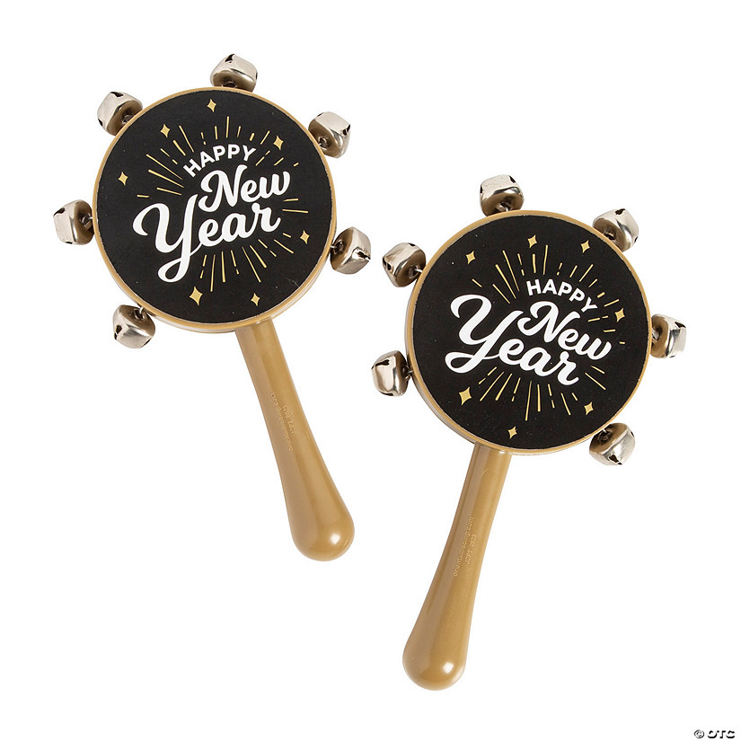 New Year&#8217;s Eve Jingle Bell Noisemakers - 12 Pc. Image