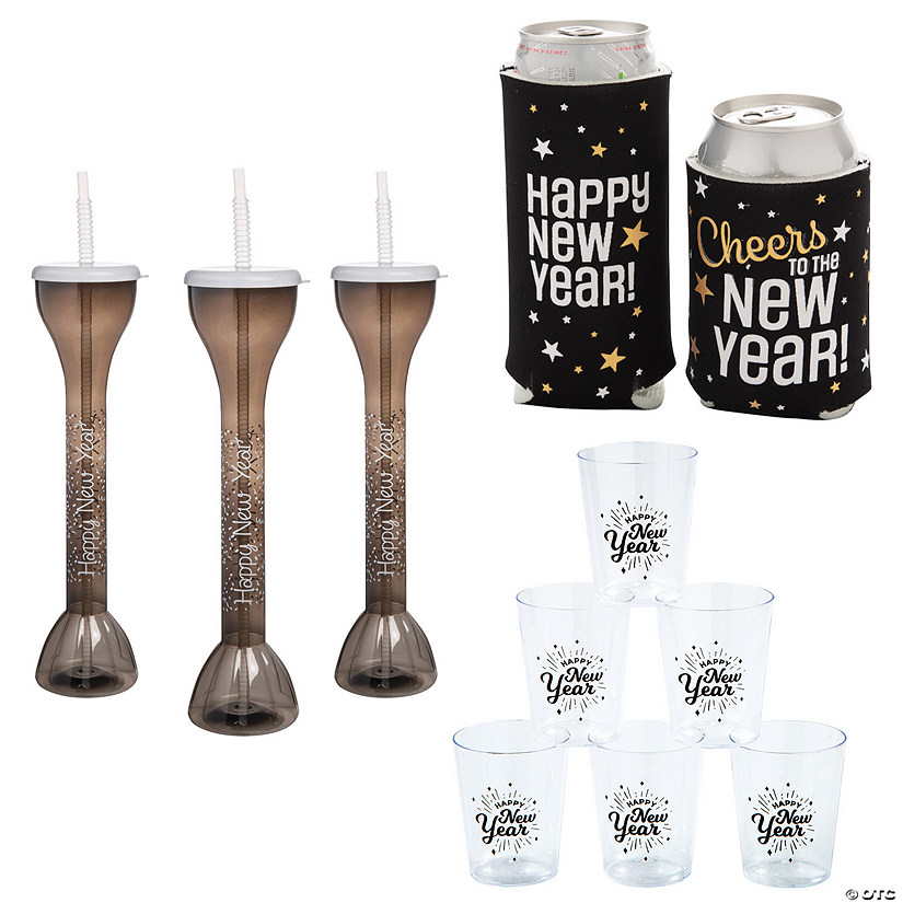 New Year&#8217;s Eve Value Drinkware Kit - 42 Pc. Image