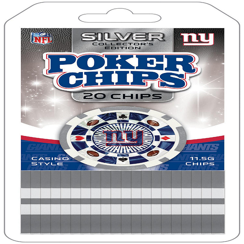 New York Giants 20 Piece Poker Chips Image
