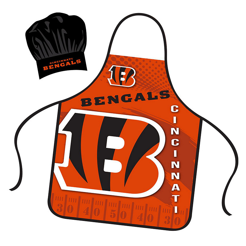 NFL Apron and Chef Hat Set  Cincinnati Bengals Image