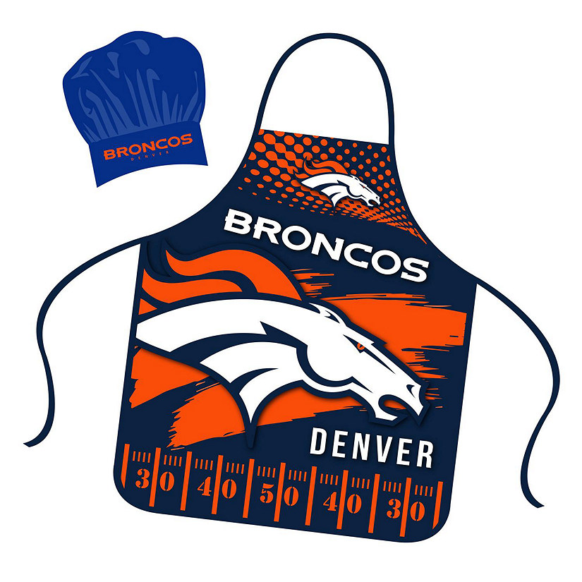 NFL Apron and Chef Hat Set  Denver Broncos Image