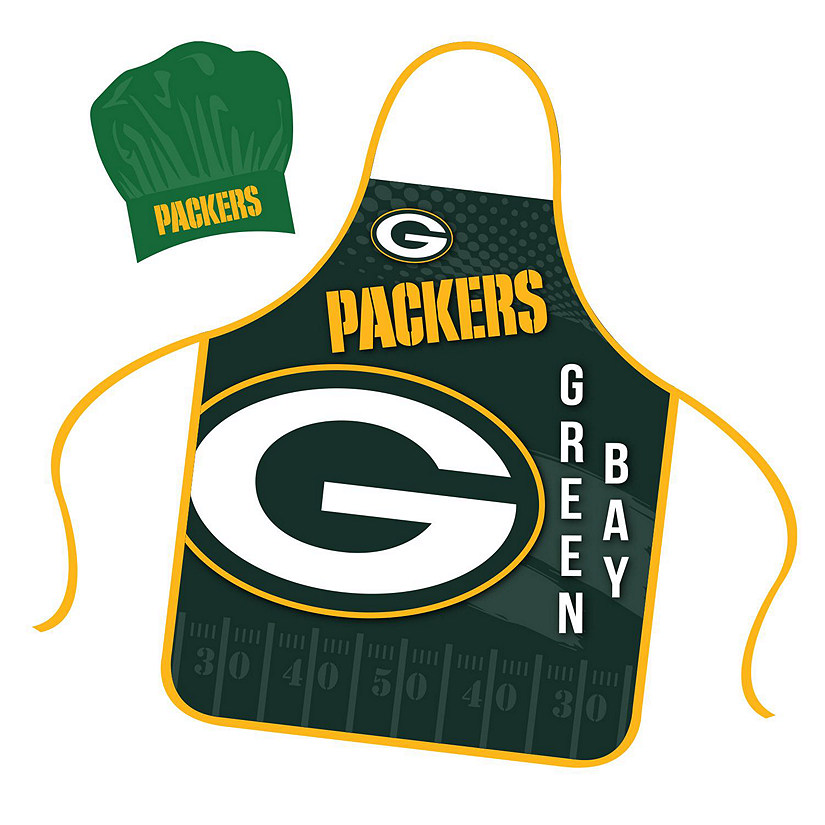 NFL Apron and Chef Hat Set  Green Bay Packers Image