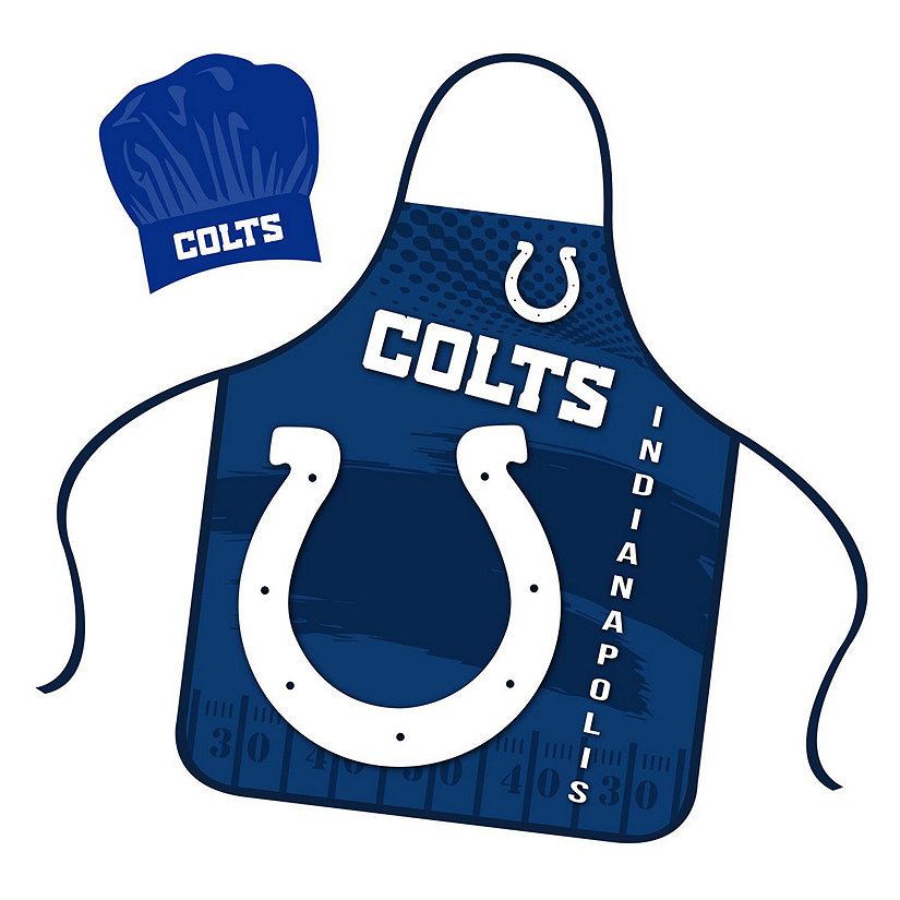 NFL Apron and Chef Hat Set  Indianapolis Colts Image