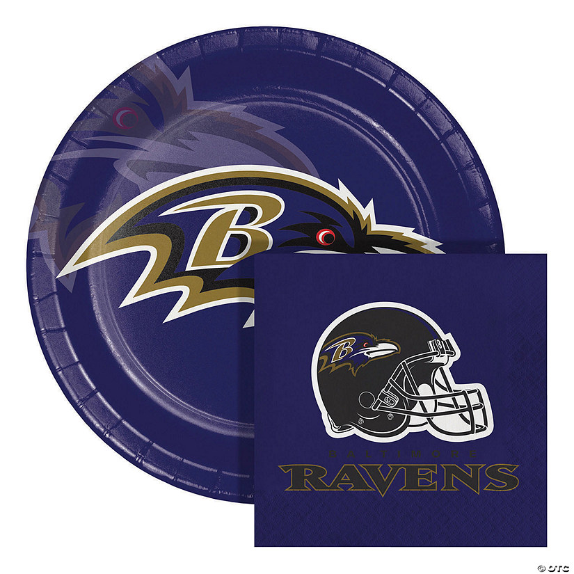 Nfl Baltimore Ravens Paper Plate And Napkin Party Kit Image