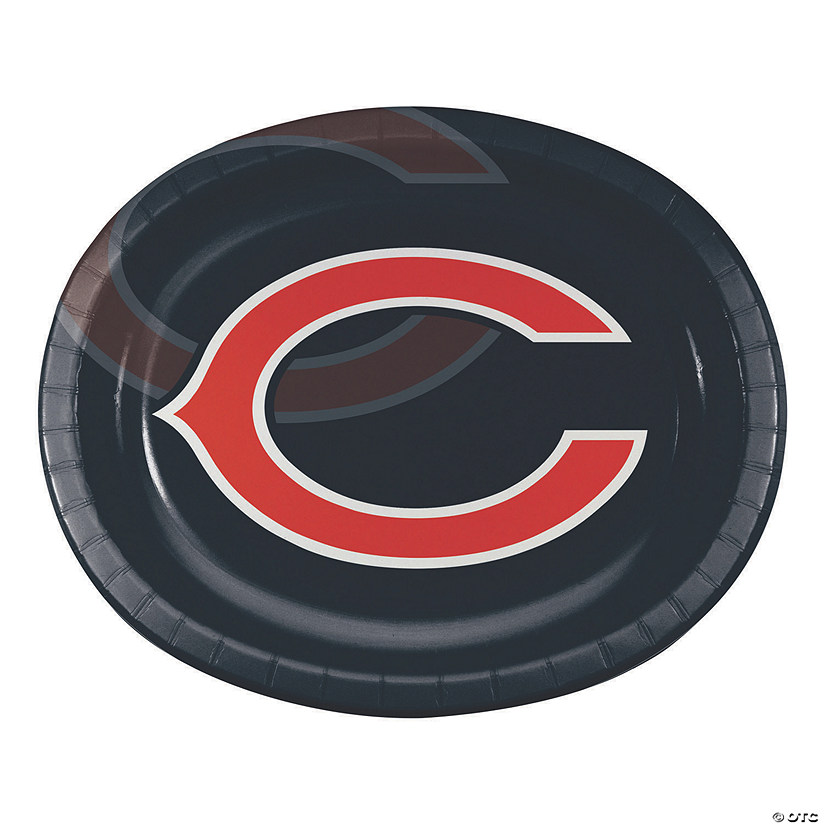 Nfl Chicago Bears Oval Paper Plates - 24 Ct. Image