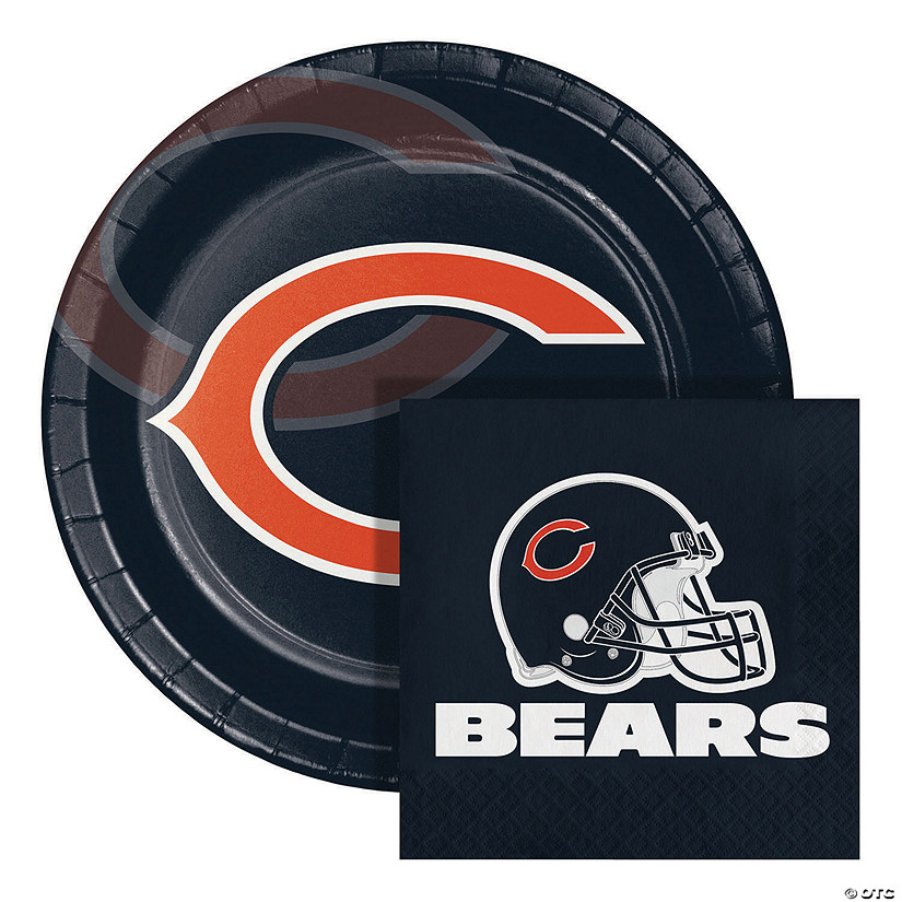 Nfl Chicago Bears Paper Plate And Napkin Party Kit Image