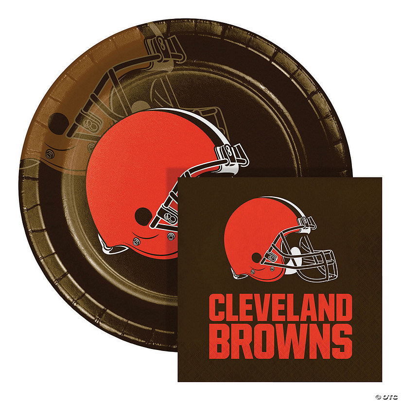 Nfl Cleveland Browns Paper Plate And Napkin Party Kit Image