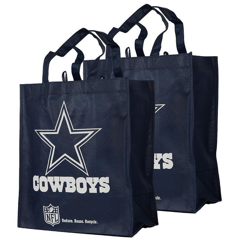 NFL Dallas Cowboys  Reusable Tote Grocery Tote Shopping Bag 2 Piece Image