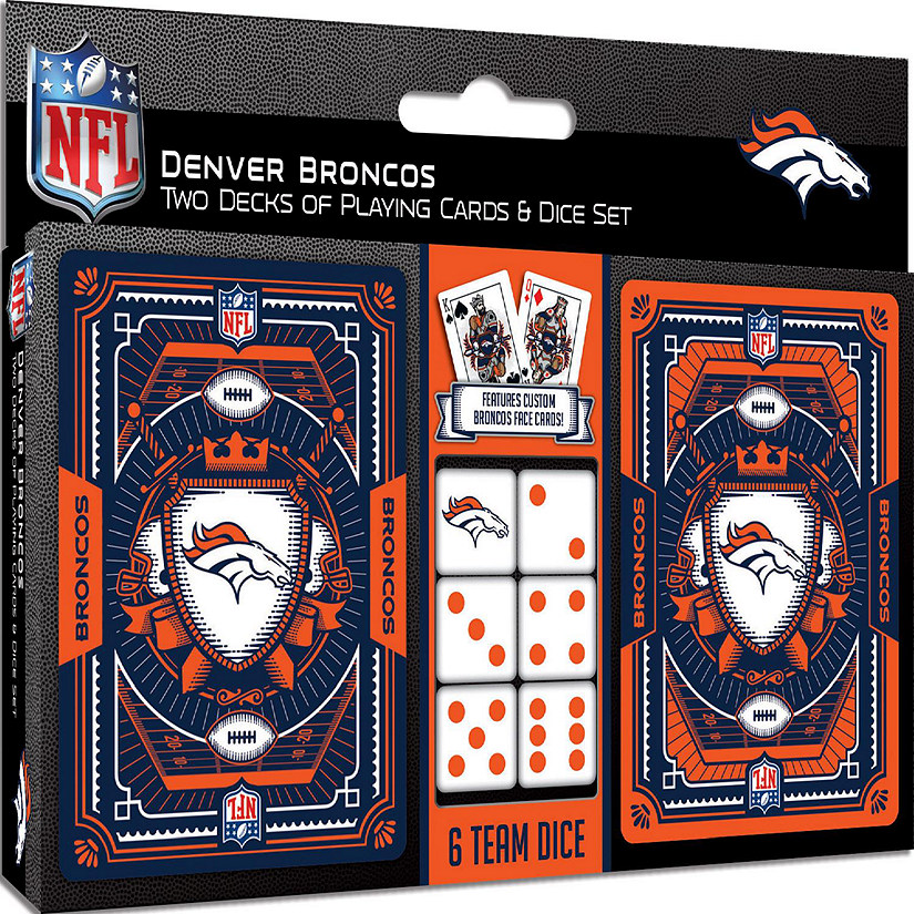 NFL Denver Broncos 2-Pack Playing cards & Dice set Image