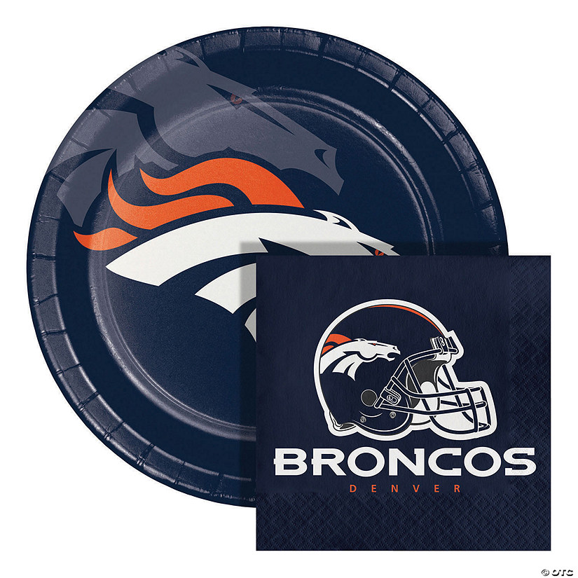 Nfl Denver Broncos Paper Plate And Napkin Party Kit Image