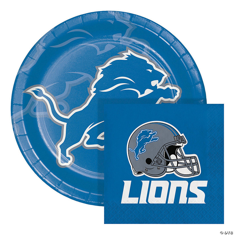 Nfl Detroit Lions Paper Plate And Napkin Party Kit Image
